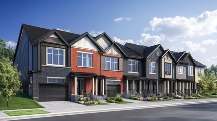 Modern Suburban Homes with Detailed Exteriors