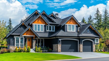 Stylish Suburban Home with Clean Lines and Details