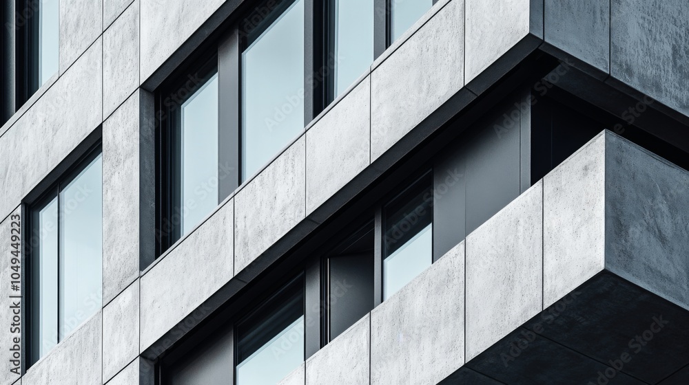 Poster urban architecture with clean textures and lines