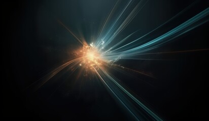 Obraz premium a close up of a light burst particles light