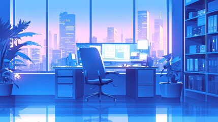 City View Office Illustration