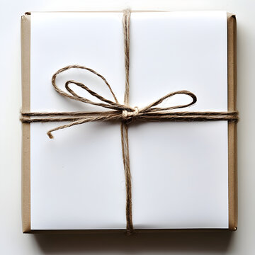 Minimalistic Rustic Gift Box Wrapping with Natural Materials for Holiday Celebrations