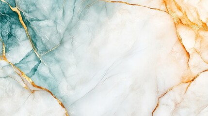 Fototapeta premium Vibrant Abstract Marble Texture Featuring Colorful Patterns, Gold Leaf, and Metallic Accents, Creating a Striking Visual Experience with Rich Depth and Luxury Ideal for Modern Interior Design.