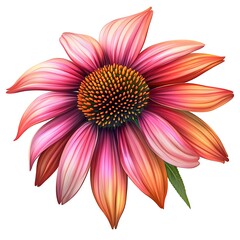 Obraz premium Detailed Illustration of Echinacea Flower