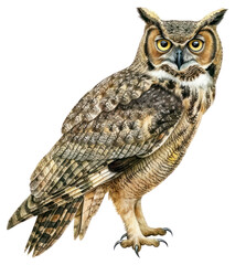 PNG An owl illustration realistic nature.