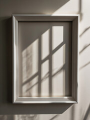 Obraz premium A framed picture on the wall, bathed in museum-like light and shadows.