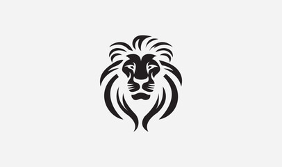 Fototapeta premium Majestic Lion Face Silhouette Stunning Vector Art for Your Projects
