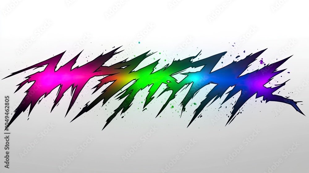 Poster vibrant abstract splash design with sharp edges and colors