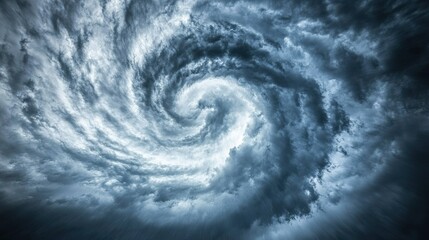 Fototapeta premium Swirling clouds forming a dramatic stormy sky scene