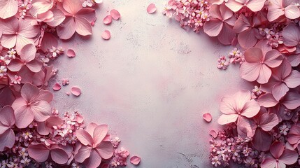 Obraz premium Beautiful pink flower arrangement on a soft pastel background