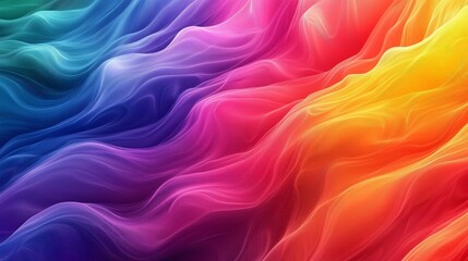 Obraz premium Color waves flowing dynamic motion energetic vibe modern art. AI generated