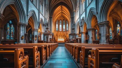 Majestic Interior of Historical Church