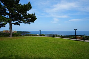 seaside walkway and fine sea