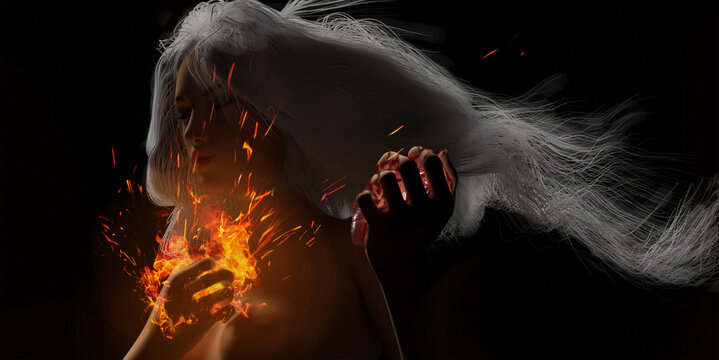 fire and heart, hestia (3D)