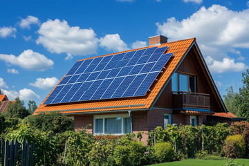 Fototapeta premium Housing and inverter panels representing a hybrid solar cell system