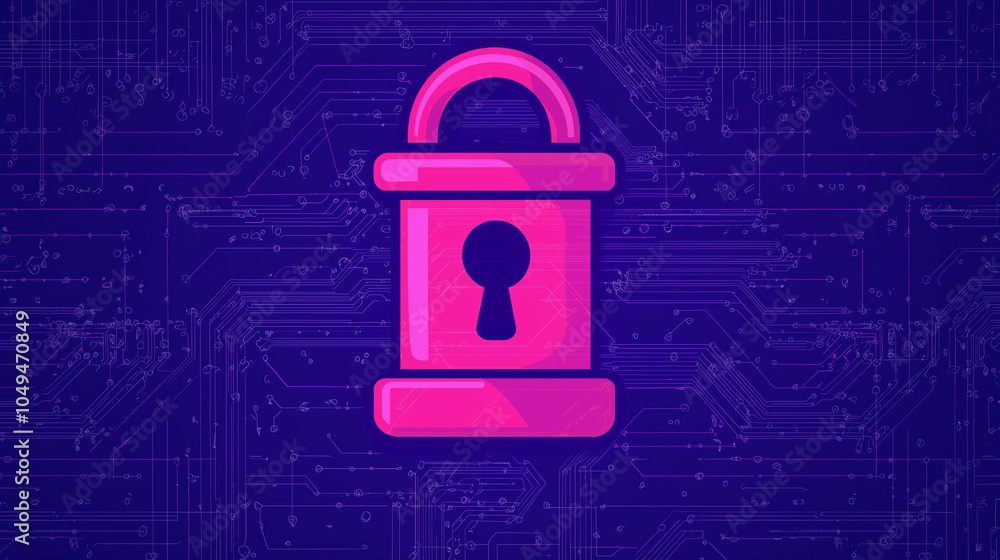Poster exploring the digital realm of security the significance of lock symbols in cybersecurity design and