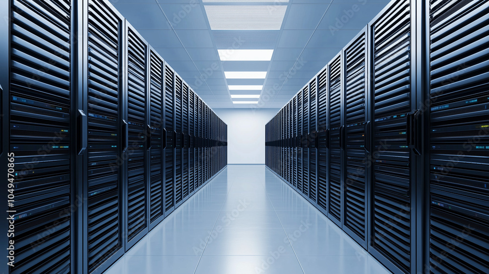 Poster exploring the future of data centers an insight into modern server infrastructure and technology inn