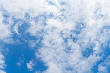 Blue sky with clouds in the sky. Beautiful blue sky background with clouds.Natural and cloudy fresh...