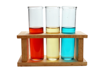 laboratory glassware with liquid