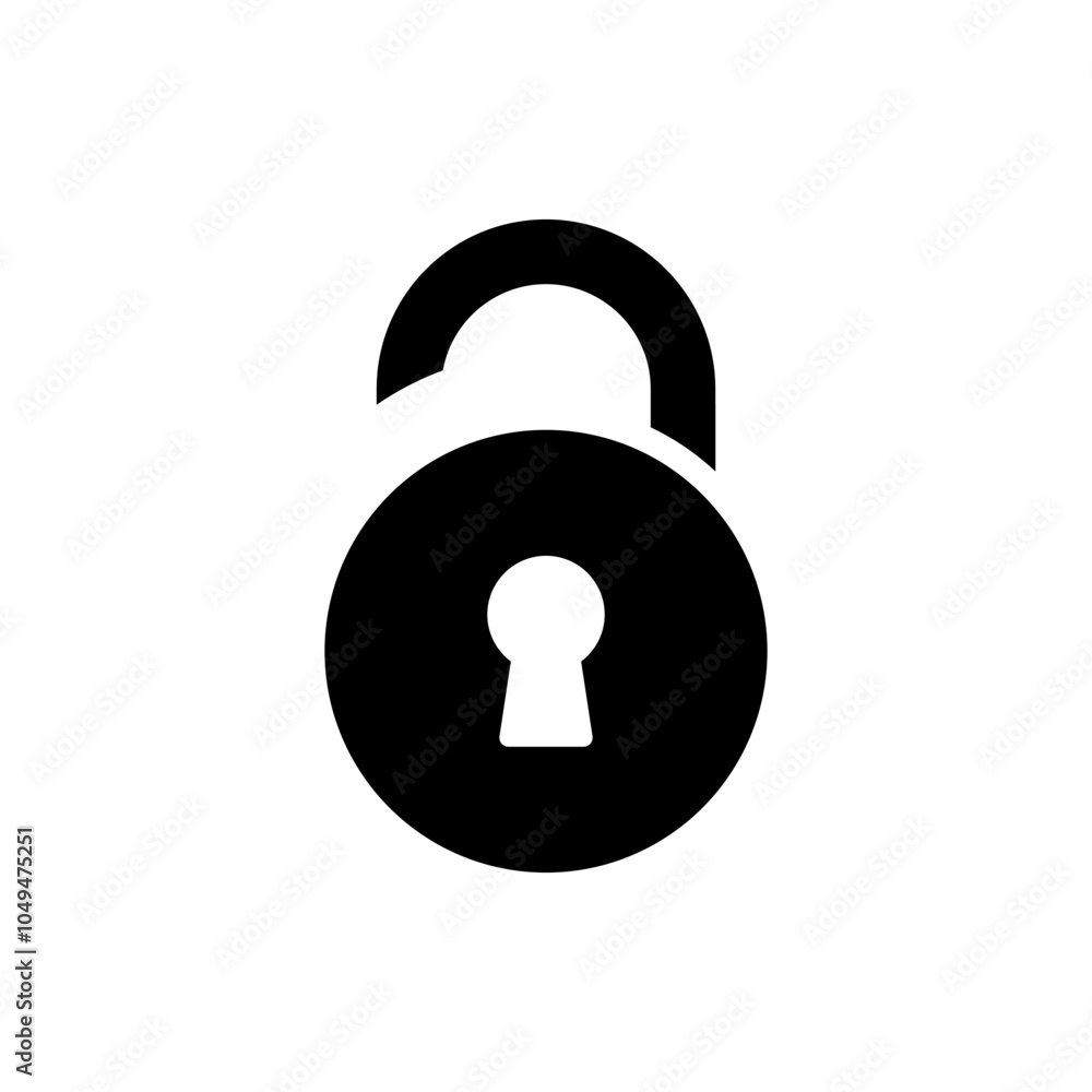 Poster Lock icon symbol. privacy icon , secure private security icons - padlock icon button - Keyhole icon, Door key hole button