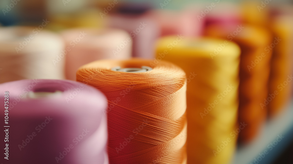 Poster a textile workshop showcases vibrant threads and fabrics ready for imaginative crafting and design p
