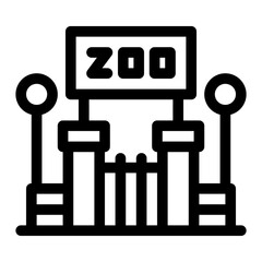 Zoo icon. Establishment, shelter for wild animals, species. Conservation and care of fauna. vector illustration