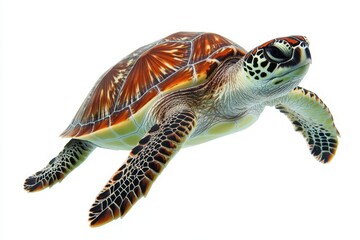 Obraz premium a turtle isolated on white background
