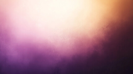 soft gradient of warm colors blends seamlessly from light yellow to deep purple, creating soothing and dreamy atmosphere. abstract background evokes sense of calm and tranquility
