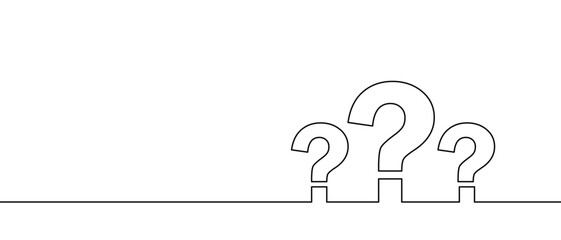 Vector Question Icon One Line Art