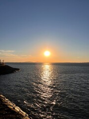 Glittering light on the water in Korea.