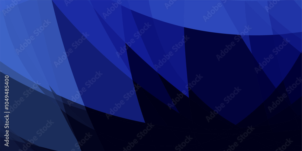 Aufkleber abstract blue and black geometric background with overlapping shapes.