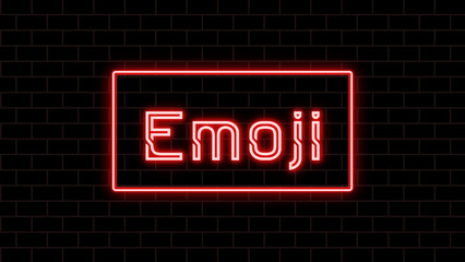 Emoji のネオン文字