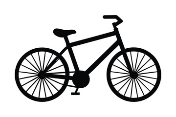 Electric Bicycle Vector Silhouette 