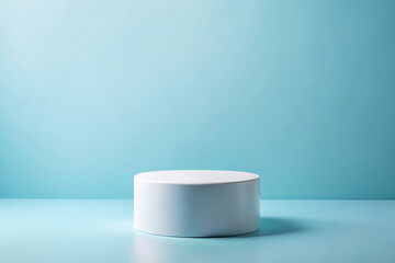 Podium background for product achievement, Pastel stage backdrop for product display stand, platform for cosmetic product Empty round podium Mockup