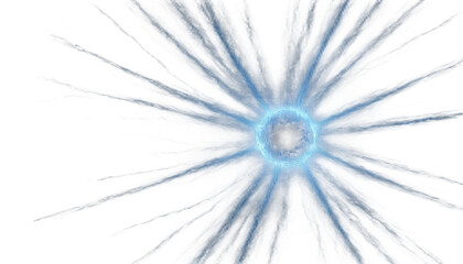 High-Impact Electric Blue Energy Burst for Transparent Background