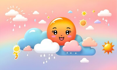 wallpaper : Icons about the weather