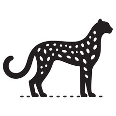 Cheetah Silhouette Art