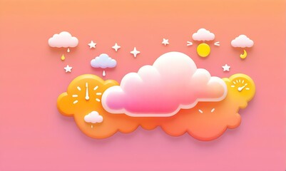 wallpaper : Icons about the weather