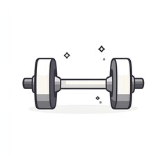Obraz premium Grayscale Dumbbell Icon