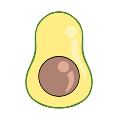 avocado cartoon illustration clip art