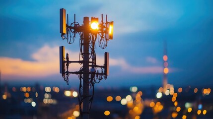 Obraz premium Includes mobile networks (4G, 5G) that support mobile phones, tablets, and IoT devices