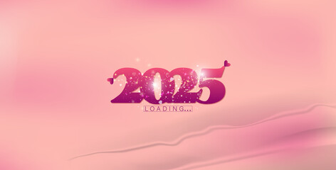 A vibrant wallpaper celebrating the arrival of the New Year 2025