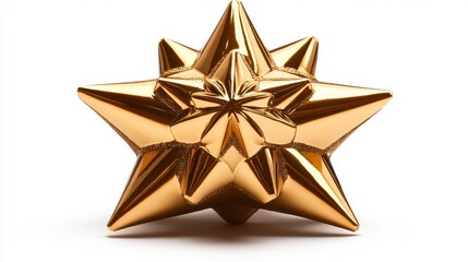 Obraz premium Discover how the shining golden star decoration enhances your holiday celebrations and festive atmosphere