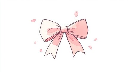 Create a beautiful artistic bow illustration to enhance your design projects and crafts