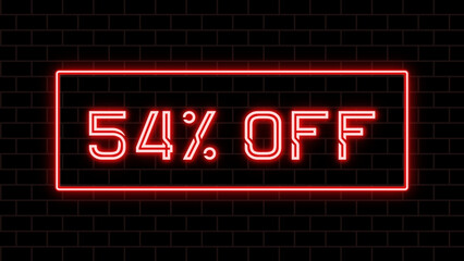 54% OFF のネオン文字