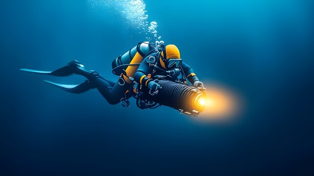 A person in a gas mask and another in a regular mask enjoy a summer day at the beach, surrounded by water and people having fun in the sun