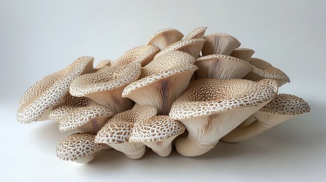Fresh Oringi Mushrooms Arranged Artistically