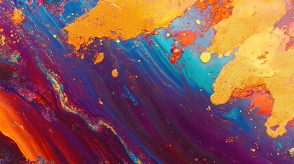 Colorful Holographic Abstract Art Design
