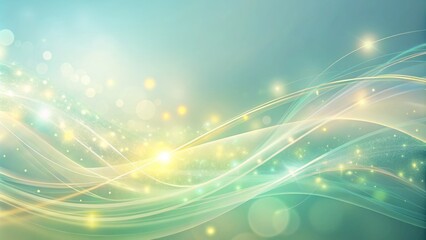 Soft Pastel Light Background with Flowing Glowing Lines in Powdery Shades of Peace and Serenity