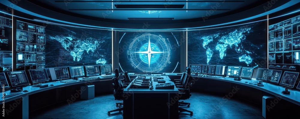 Poster facility direction monitoring is improved with digital compasses in security control rooms.